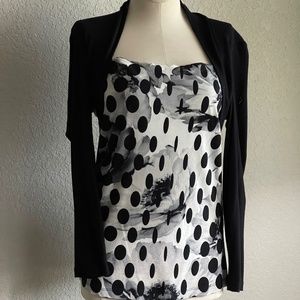 Walking Art Black and White Long Sleeve Top